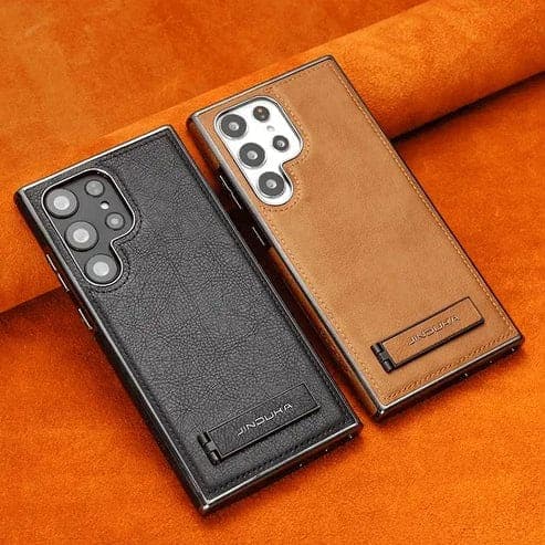 JINDUKA Premium Vegan Leather Samsung Case With Stand Samsung Galaxy S23 Ultra ,S24 Ultra,S25 Ultra,S26 Ultra