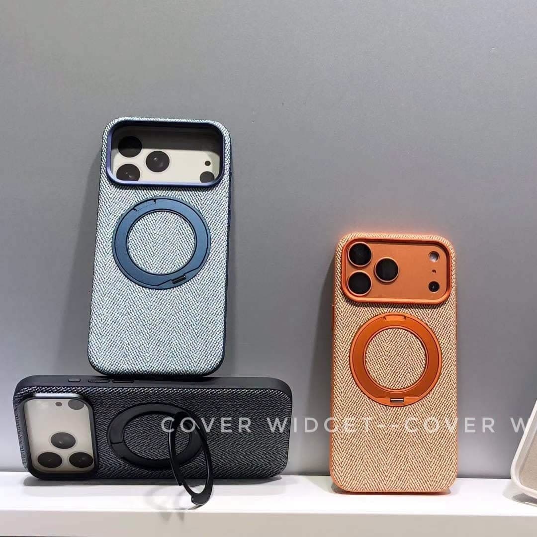 OFFICIAL X-LEVEL Plain Weave Matel kickstand Maganite Magsafe Series Case for iPhone 17 Pro Max