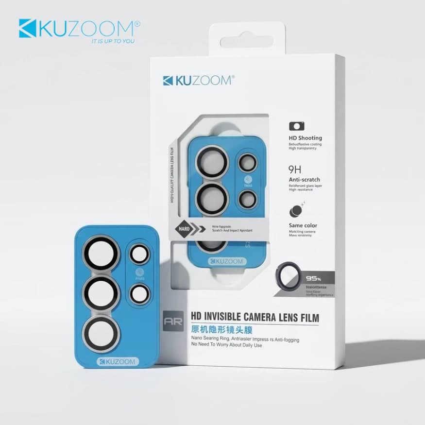 KUZOOM Samsung Galaxy S26 Ultra HD Glass AR Camera Lens Protector for Clear Lens Protection