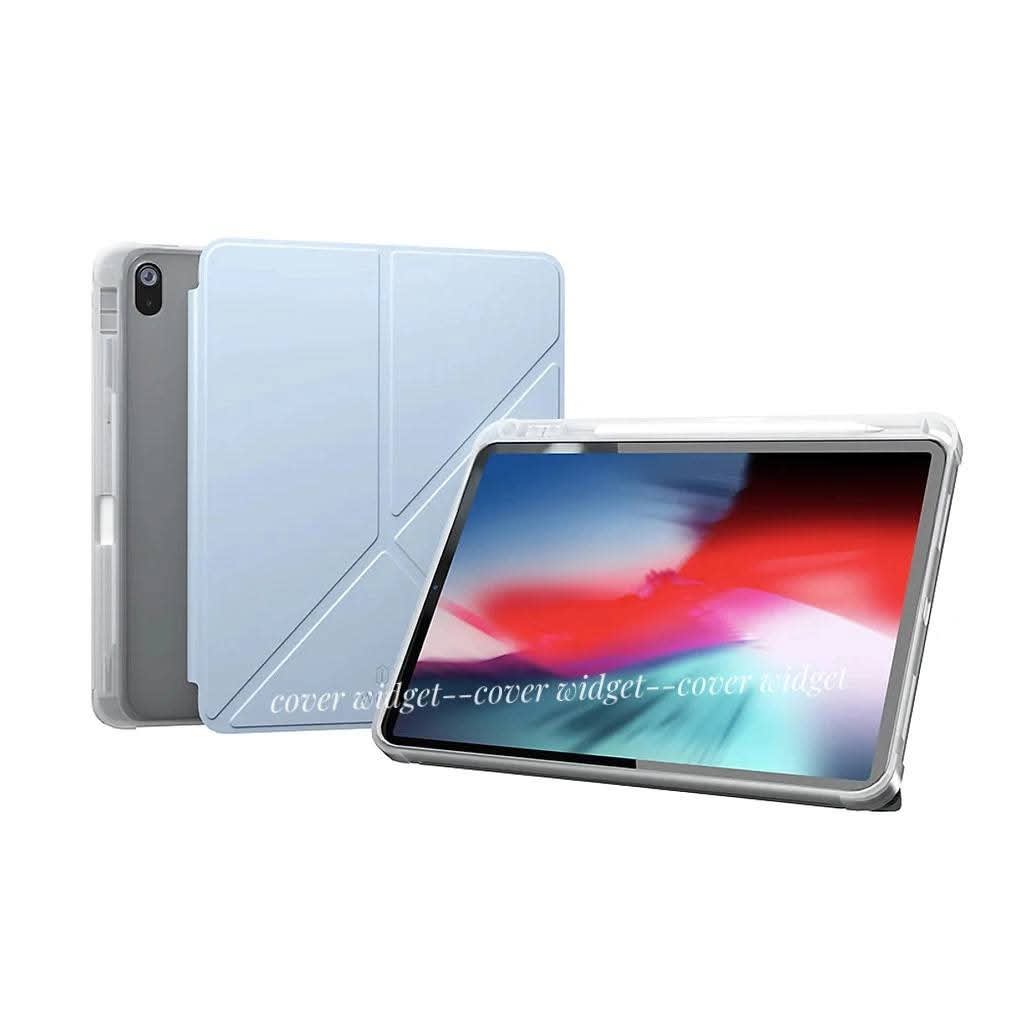 WiWU Classic 3 TPU Shell Standing Flip Cover Back Part Clear Case With Pencil Holder cover for ipad series.