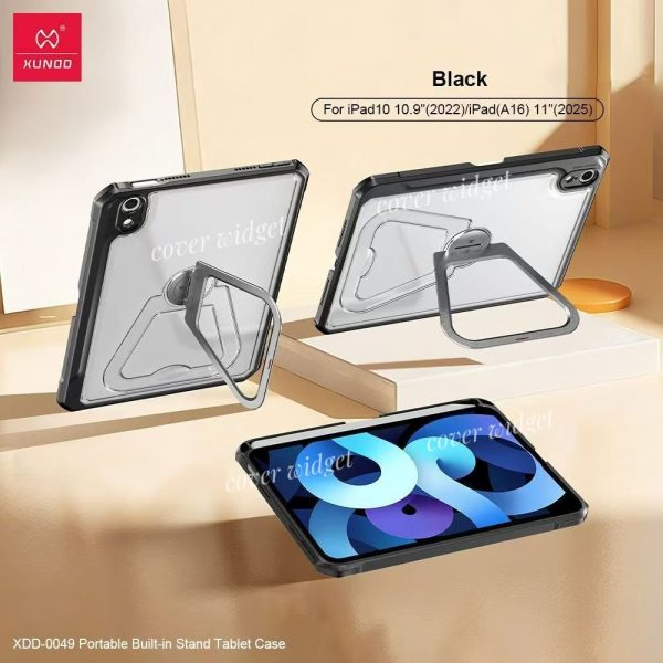 Xundd Portable Built-In Stand Tablet Case Cover 360 Degree Rotating Matel Stand For iPad