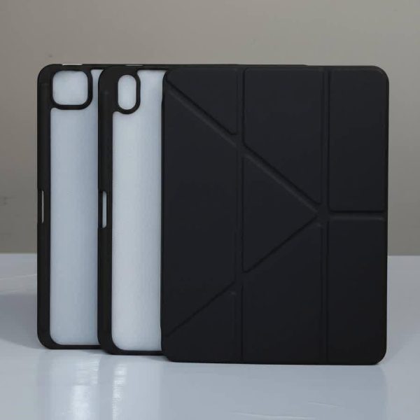 EVO Crystal PU Leather magnetic Y fold standing Flip cover for ipad series