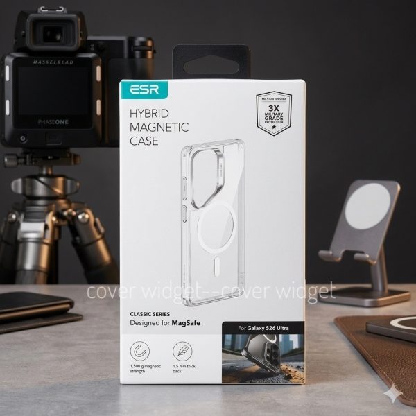 OFFICIAL ESR Classic HYBRIED Magnetic Magsafe Compatible for Samsung Galaxy S26 Ultra-Transparent